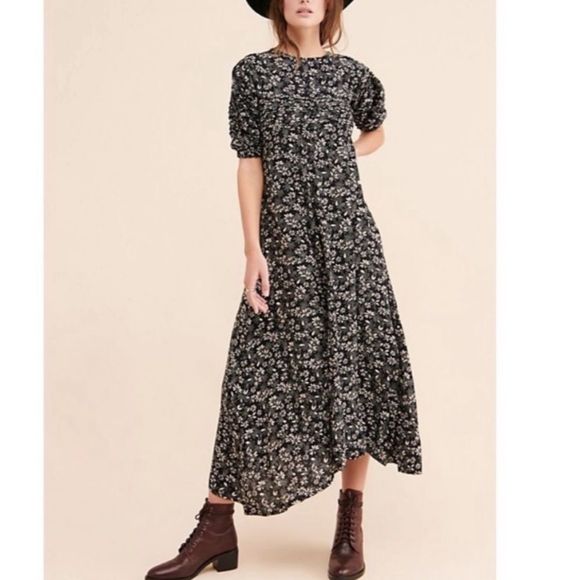 NWT Free People Jessie Floral Midi Dress - Picture 5 of 11